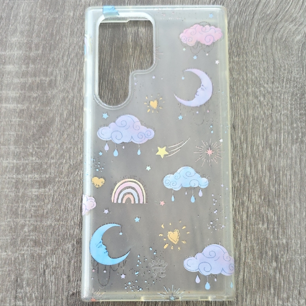 S23 ULTRA Velvet Caviar Clear Moon and Cloud Phone Case